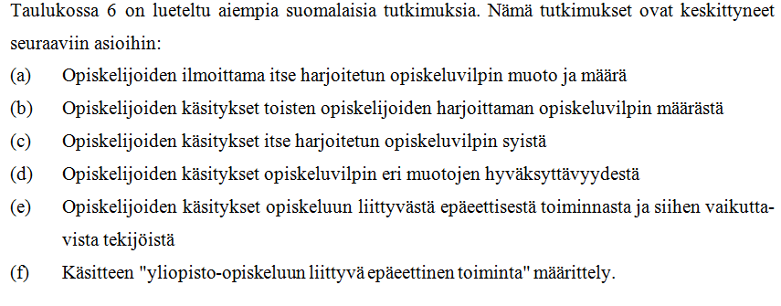 Suomalaisia tutkimuksia