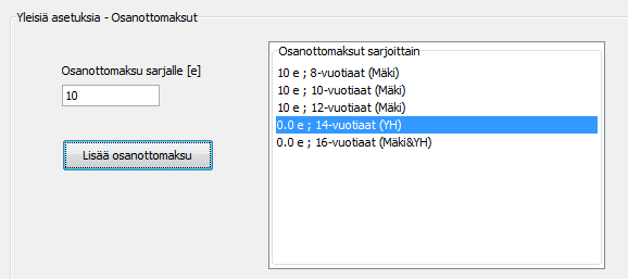 6.9 Osallistumismaksun määrittely Sarjille vi määrittää sallistumismaksun jllin vidaan helpsti tdeta sallistumimaksut per seurat, kun päänäkymän Osallistujat välilehdeltä valitaan lajittelu Seuran