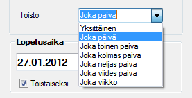 Hälytysten lisäys, muokkaus ja poisto Hälytyksen lisäys tapahtuu viemällä osoitin haluttuun ajankohtaan ja painamalla hiiren vasenta nappulaa päivä- tai viikkonäkymän kellonaika -ruudukossa.