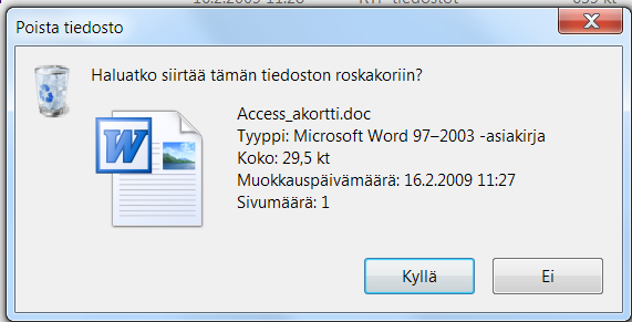 valliseen tapaan. 3. Napsautetaan jotakin valittua kansiota tai tiedostoa hiiren oikealla painikkeella ja valitaan avautuvasta valikosta komento Lähetä kohteeseen (Send to:). 4.