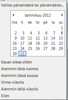 Haku kansion hakuruudun avulla Usein etsitään tiedostoa, jonka tiedetään sijaitsevan tietyssä kansiossa tai kirjastossa.