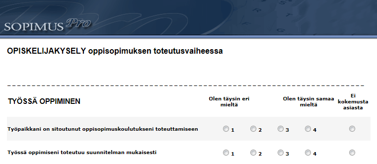 Ohje opiskelijalle 2 (7) Arviointilomakkeen kuittaaminen Työpaikalla tapahtuvaan oppimiseen liittyvän arviointilomakkeen pääset kuittaamaan valitsemalla sivuvalikon Toiminnalliset-otsikon alta