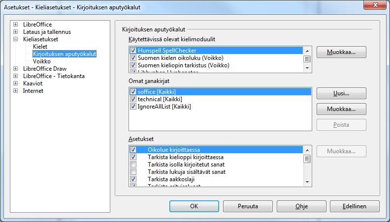 rg-asennuksessa letushakemistn, viet tietysti Viknkin samaan hakemistn Varmistu, että Vikk tulee tetuksi käyttöön js LibreOffice (Writer) li sinulla käynnissä