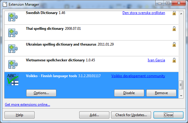 LibreOffice sumenkielinen ikluku (2) Vikn asennuspaketti (vikk.