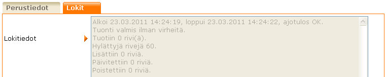 Maaliskuu 2012 21 (27) 4. Ajastetun noudon suorittaminen manuaalisesti 4.1. Ajon käynnistäminen Tallennetun ajastuksen voi suorittaa ylläpidon valikosta Asetukset Eräajotiedot Eräajot.