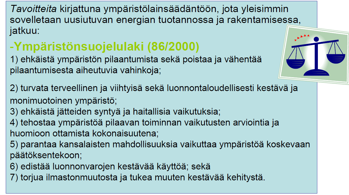 I Ympäristölainsäädännön