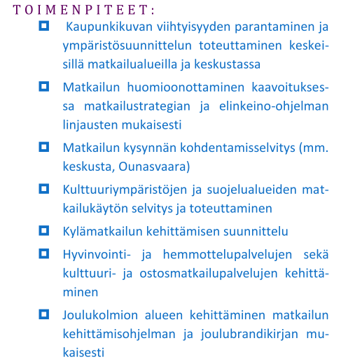 MATKAILUN STRATEGISET VALINNAT