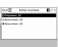 Navigointi 95 Ponnahdustiedot-valinnalla voit määrittää, minkä tyyppinen kuva näyttöön tulee lähestyttäessä moottoritieliittymää.