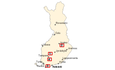 16 2 TUTKIMUKSEN AINEISTO JA MENETELMÄT 2.1 Tutkimukseen valitut tiet Tässä tutkimuksessa tarkastellaan Suomen yleisten teiden materiaalien kulutusta esimerkkikohteiden kautta.