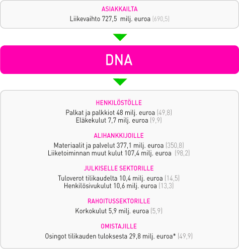 177 DNA:n taloudelliset vaikutukset toimintaympäristöön * DNA:n varsinaisen yhtiökokouksen asialistalla on 15.3.