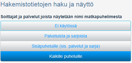 Elisa Oyj 30 (54) päälle/pois Multimobile (Rinnakkainen matkapuhelin) Lisäpalveluna toinen matkapuhelin. Voit hallita mm.