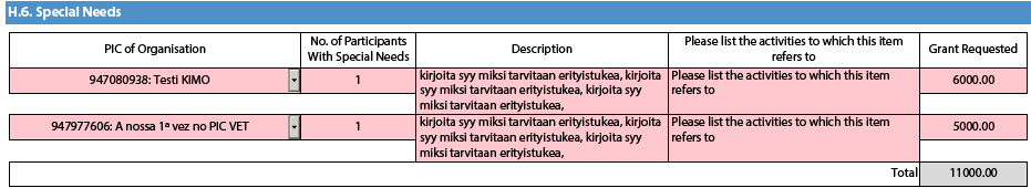 7. Tuki erityistarpeita omaaville henkilöille (Special needs support) Erityistä tukea tarvitsevat