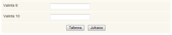 e-klubitalo jäsensivustojen ylläpito 20(33) Kuva 26. Kyselyn tekeminen Tallentaaksesi työsi, paina joko Tallenna tai Julkaise (kuva 27).