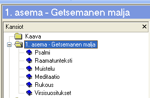 MUISTIN VIRKISTÄMISEKSI antifoniset psalmit sävelmineen (uusi aineisto versiossa 5.6; kolmas painike ylhäältä).