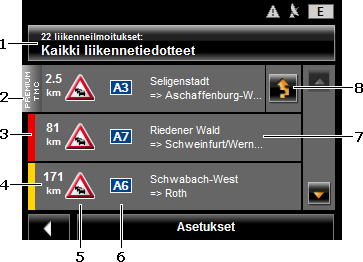 Paina ikkunassa AJO-OHJE painikkeet Valintoja > Laske alkuperäinen reitti. 5.7.