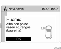 110 Mittarit ja käyttölaitteet Valaistus Ulkopuolen valojen tärkeitä valoja, johdot ja sulakkeet mukaan lukien, valvotaan. Perävaunua vedettäessä valvotaan myös sen valoja.