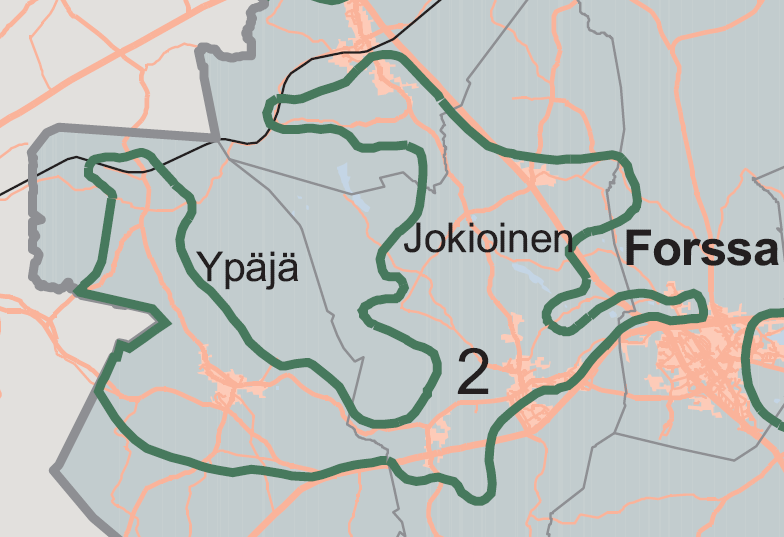 Kuva 8. Liikennemäärät (vasemmalla kaikki ajoneuvoliikenne, oikealla raskas liikenne) hankealueen ympärillä. Hankealue merkitty punaisella suorakaiteella. 4.