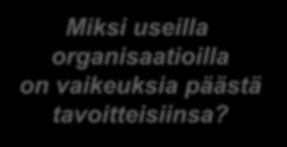 Miksi useilla organisaatioilla on