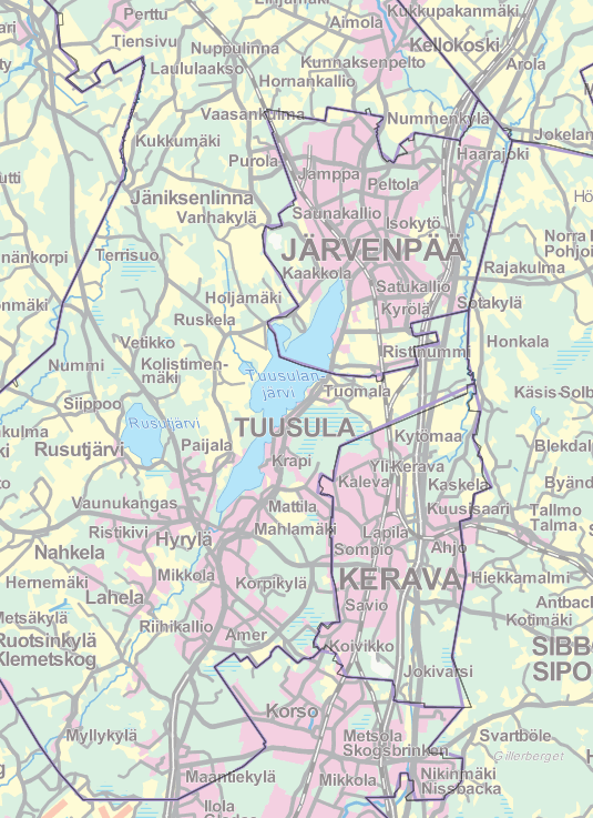 4 Kuva 3. Tuusulanjärvi sijaitsee sekä Tuusulan että Järvenpään alueella. Tuusulanjärvi on suuri osa niin Tuusulan kunnan kuin Järvenpään kaupunginkin identiteettiä.