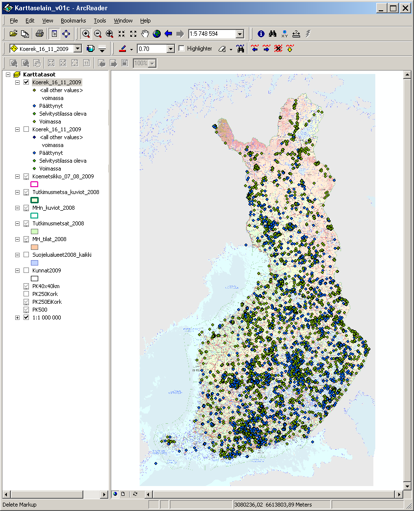 Aineistovarannot Metlassa Seurantakokeet luonnonmetsien seuranta käytännön metsien käsittely.