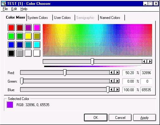 MicroSCADA Kuvankäsittely ABB Network Partner 3. TAUSTA User Color RGB Käyttäjäkohtaisten värien ryhmä sisältää ennalta määritettyjä värejä, joita ei tarvitse käyttää mihinkään tiettyyn tarkoitukseen.