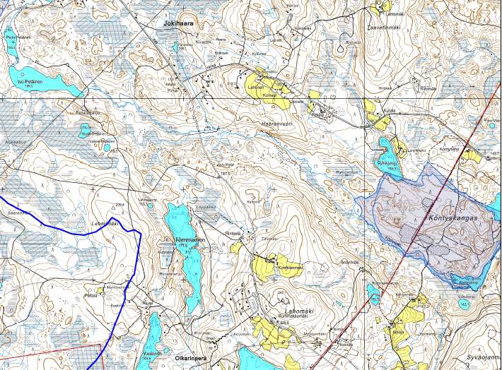 FCG Suunnittelu ja tekniikka Oy Uuraisten kunta 14 (37) Kaava-alueen keskelle jää Pahalampi. Alueen länsipuolella on Alimmainenjärvi. 2.6 Maa- ja kallioperä 2.7 Maisema ja maisemahistoria Kuva 11.