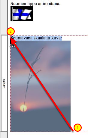 Pakatun mp3-äänitiedoston lisääminen Lisää teksti: Seuraavaksi musiikkia pakattuna: MP3-musaa Aktivoi tekstiosa "MP3-musaa" ja linkitä (ylhäällä Link-ikoni) se tiedostoon: musapakattu.