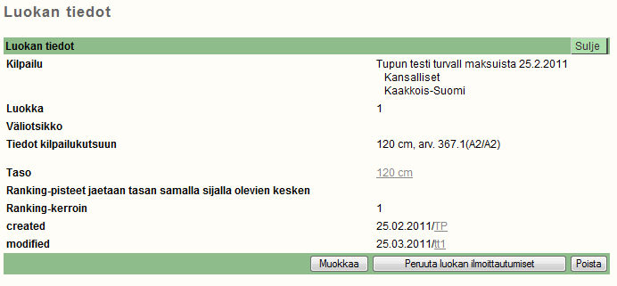 Jätä valitsematta ne ratsukot joiden palautuksissa on virheitä. Virheet ovat voineet syntyä virheellisestä luokkajaosta tai väärin merkitystä poisjäännistä, ota yhteyttä SRL:oon.