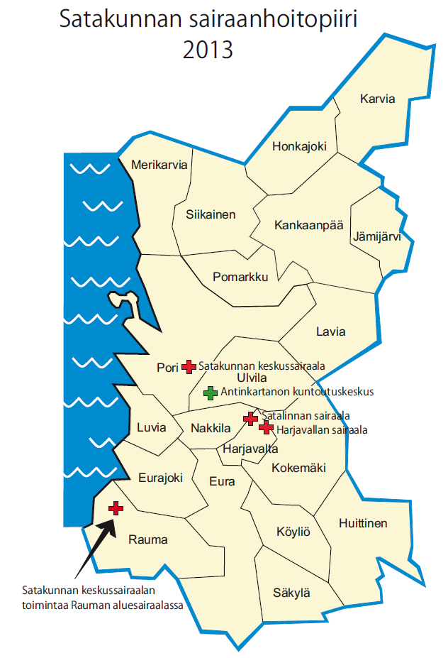 8 Satakunnan sairaanhoitopiiri Satakunnan sairaanhoitopiiriin kuuluvat kaikki