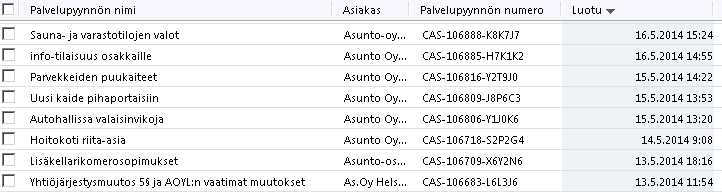 Mitä palvelupyynnöt ovat?