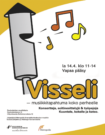 KMS Ti 3.4. klo 18.00 Musiikki-ilta. Helsingin Konservatorion oppilaat ja opiskelijat esiintyvät. KMS Ke 4.4.2012 klo 19 Kamarimusiikki-ilta.