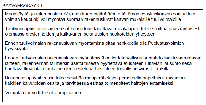 Kaavaluonnosvaihtoehtojen pohjana ovat vaihtoehdot 1 ja 2. 5.2 Kaavan yleisrakenne ja kaavamerkinnät Länsi-Toholammin tuulipuiston osayleiskaava-alueesta on laadittu kaksi vaihtoehtoa.