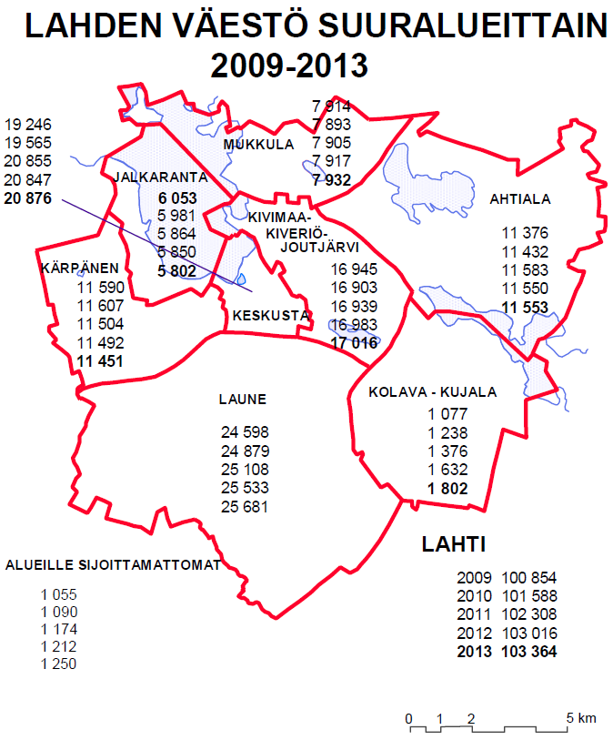 3 Väestönkasvu painottui Karistoon ja Launeelle Kaupungin väestöstä neljännes asuu Launeen suuralueella.
