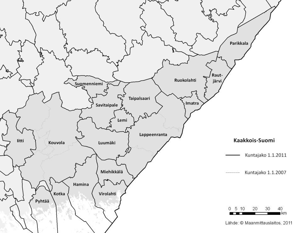 Tutkimuksen tausta Kaakkois-Suomi vuotuiset hakkuut: 3,7 milj.