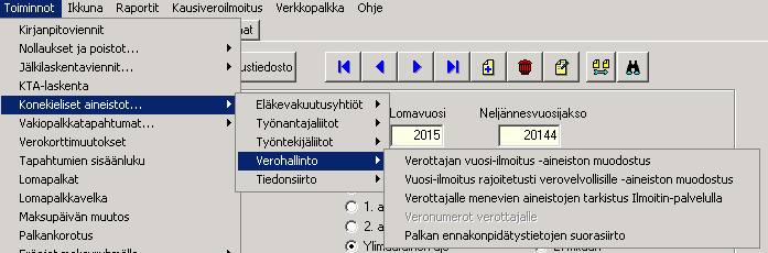 koittaa verovuodelta tilitettävää summa. Verottaja ilmoittaa joka vuosi uuden tuloveroprosentin. Verovuonna 2014 prosentti oli 24,5.