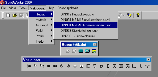 22 kisteritieto, saadaan Add-in katoamaan SolidWorksista. Tämä siis siksi, ettei esim. tulevaisuudessa olisi kymmentä samannimistä Add-iniä, joista yksi on toimiva. 3.4.