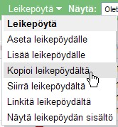 45 2.6.3 Leikepöydän sisällön liittäminen Liittäminen monistaa leikepöydän kohteet (dokumentit ja kansiot) ja sijoittaa ne käytössä olevaan kansioon.