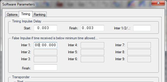 18 Asetuksia: (Options-> Software parameters) Käy nämä asetukset läpi, jotta saat ohjelman toimimaan halutulla tavalla. Tässä voit määritellä viiveajat, joita lyhyempiä aikoja ohjelma ei hyväksy.