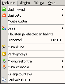 - Lähetä -kohdasta voidaan lähettää yhteyshenkilö asiakkaalle, lähettää yhteyshenkilölle sähköpostia tai muodostaa Word-joukkokirje. 5.6.