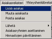 14 HARJOITUKSIA Seuraavassa on muutama harjoitus, joiden avulla voi tutustua konkreettisesti BM Laskutus -ohjelman toimintoihin. 14.1 Harjoitus 1. Asiakkaan lisääminen asiakasrekisteriin 1.