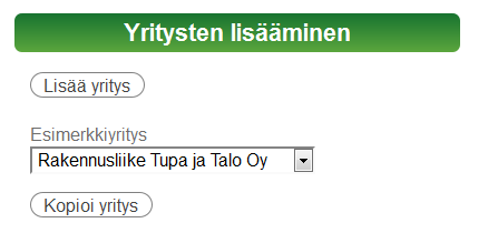 43 2. PALKANLASKENTA VALMIILLA YRITYKSELLÄ Palkanlaskentaa on mahdollista harjoitella palvelun tarjoamilla valmiilla yrityksillä ja niiden työntekijöillä.