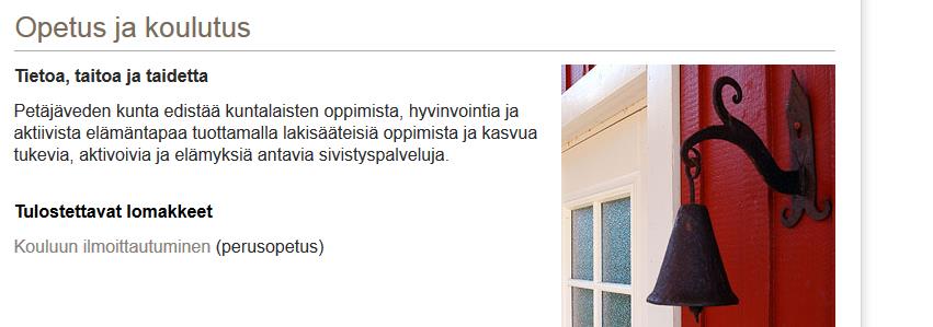 palveluja ja ovat