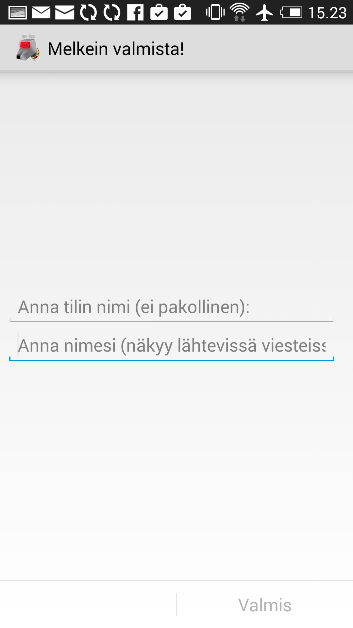 Elisa Oyj 9/31 Tilin asetukset kohdassa käyttäjä voi