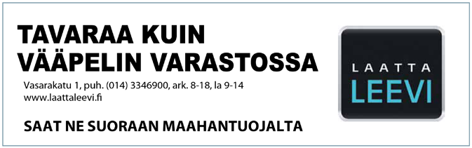 1/2013 Keski-Suomen Maanpuolustaja 15 ma-pe 7-17 la 9-15 Isku isänmaan asialla vuodesta 1928. www.isku.