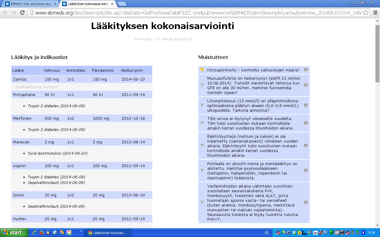 seista sekä tietämystä lääkkeistä ja niiden vaikuttavista aineista, yhteisvaikutuksista sekä aiheista ja vasta-aiheista.