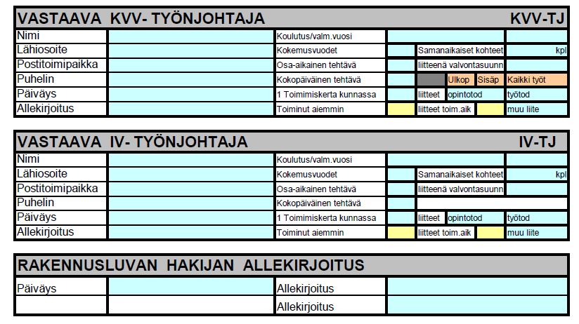 23 Kuva 4. Ote kvv- ja iv-työnjohtajien hakemuksesta(masku 2013