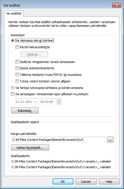 Huomaa, että mikäli M-Files asennetaan useille eri palvelimille, tulee lisäpalvelimille olla asennettuna M-Files-lisäpalvelinlisenssi (M-Files Additional Server License).