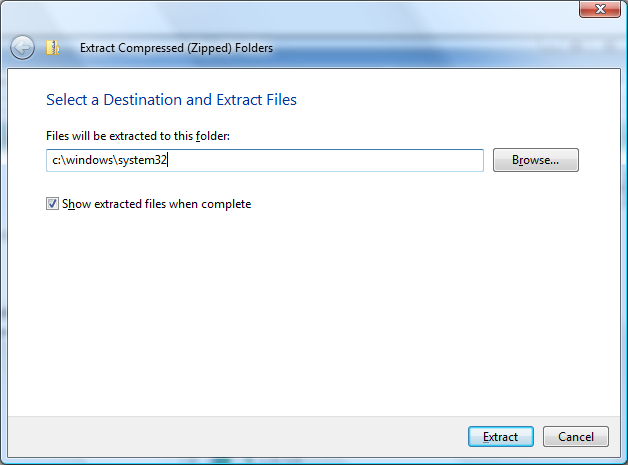 Windows Sysinternals-apuohjelmat-harjoitus KRTT Oulu 9.12.2008 sivu 4 Valitse Extract all files eli pura kaikki tiedostot. Itse puran tässä esimerkikssä ensiksi suoraan ko.