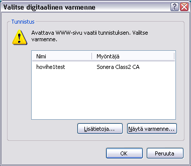 9.7.2012 23 (25) 1.6 Varmennetta voi tarkastella ipadin asetusten kohdassa Yleiset / Profiilit valitsemalla varmenteen ja avaamalla Lisää yksityiskohtia -valinnan.