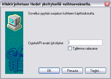 9.7.2012 24 (25) 1.6 Windows 7 Varmennevalinta näytetään Windows 7:ssa ja Applen laitteissa vain, jos laitteella on useampia henkilövarmenteita asennettuna.